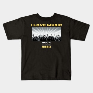 I Love Music Rock Kids T-Shirt